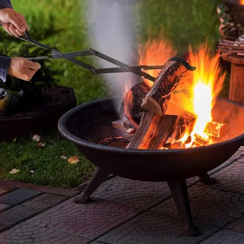 Miniatura 9 de AMAGABELI GARDEN & HOME Atizador de Hoguera de 32 Pulgadas de Largo y Tenazas para Chimenea de 26 Pulgadas, Juego de Herramientas Agarrador de Juego