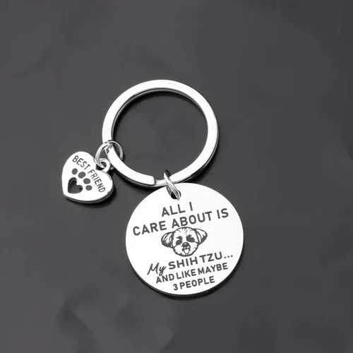 Miniatura 3 de Lywjyb Birdgot perro propietario regalo Shih Tzu perro perro llavero perro mamá regalo Shih Tzu joyería para los amantes del perro mascota regalo