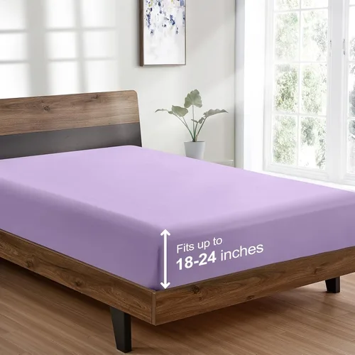 Miniatura 57 de FreshCulture Sábana Bajera Ajustable Tamaño King Solamente - Sábana Bajera de Calidad Hotelera Tamaño King - Ultra Suave y Transpirable - Microfibra