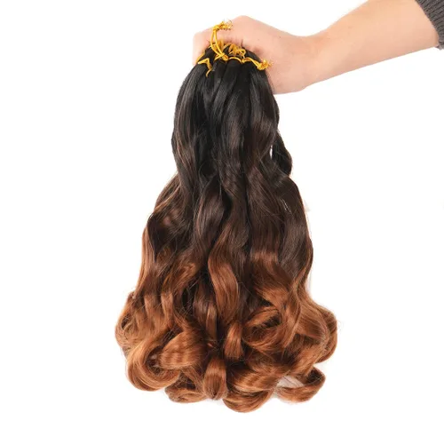 Miniatura 31 de WIPPORYA Cabello Rizado Francés para Trenzar de 24 Pulgadas, 6 Paquetes de Cabello Ondulado Suelto Elástico para Crochet Pre-Estirado 3.53