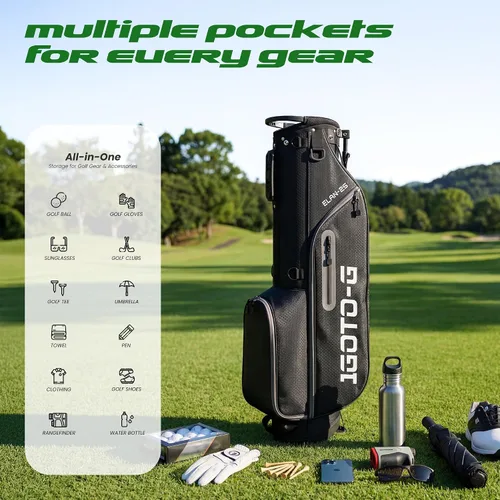 Miniatura 5 de Bolsa de Golf con Soporte Junior - Bolsa de Golf Juvenil para Edades 6-14, Bolsa de Golf con Soporte Ligera para Niños