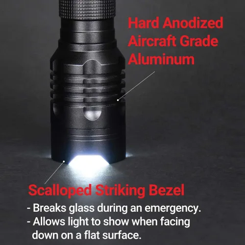 Miniatura 4 de Feit Electric Linterna LED Táctica - Aleación de Aluminio - Con Zoom y Engaste para Ataque o Defensa Requiere