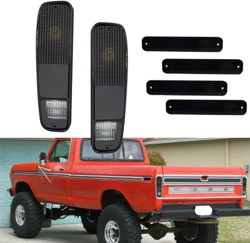 Miniatura 9 de Lentes con Efecto Ahumado Compatibles con Kit de Lámparas Compatibles con Ford E100 E150 E250 E350 F100 F150 F250 F350 F350 F500 1973-1991 4 piezas