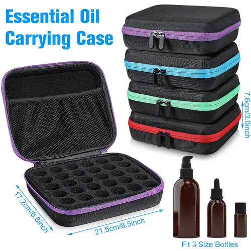 Miniatura 2 de 4 bolsas de almacenamiento de aceites esenciales, 30 botellas de EVA, estuche de transporte de aceites esenciales de EVA, cajas organizadoras