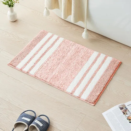 Miniatura 40 de CozeCube Tapetes de baño para baño antideslizantes, alfombras de baño de microfibra absorbente esponjosas lavables, alfombras de baño estéticas