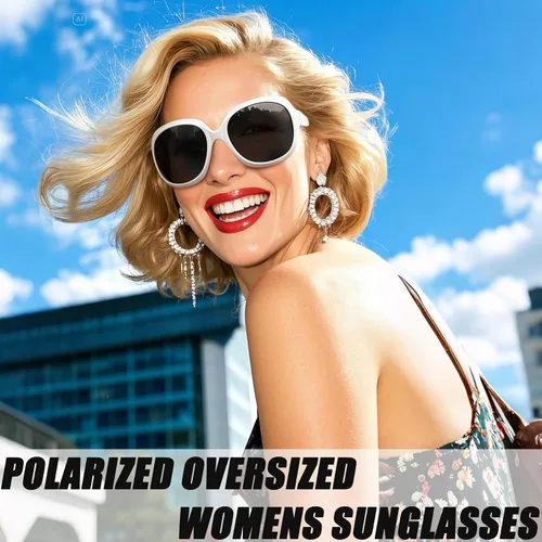 Miniatura 106 de Joopin Lentes de sol de gran tamaño para mujer, polarizados, grandes, para conducción, protección UV, grandes sombras