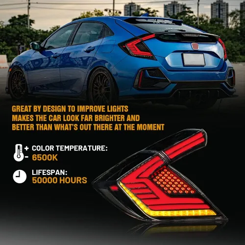 Miniatura 5 de T T-ABC Nuevas luces compatibles con Honda Civic 2006-2026, LX EX EXL Sport Touring Type R, lámpara híbrida de 8ª 10ª generación Accesorios