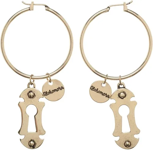 Bioworld Harry Potter Jewelry Alohomora Harry Potter Pendientes Harry Potter Moda Harry Potter Regalo para GIrls Accesorios de Harry Potter, Zinc,