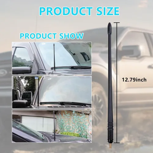 Miniatura 7 de sukemichi Antena universal de repuesto para automóvil de 13 pulgadas para accesorios Ford Bronco, Ford F150 F250 F350 Raptor, Dodge RAM 1500 2500