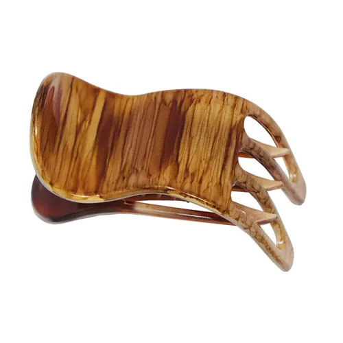 Miniatura 20 de Parcelona French Simply Bear Paw - Juego de 2 pinzas de acetato de celuloide mediano de 3 pulgadas para yoga y yoga (blanco y negro)