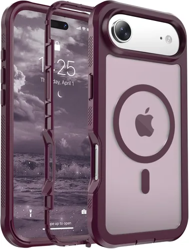 Miniatura 23 de jaroco - Funda magnética compatible con MagSafe para iPhone 11 de 6.1 pulgadas; protección de grado militar contra caídas, de doble capa
