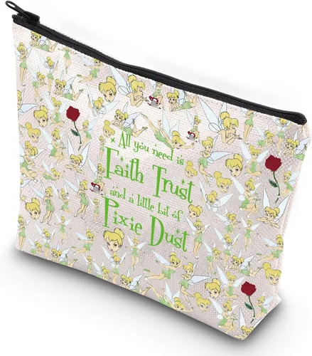 Miniatura 8 de G2TUP Bolsa de maquillaje inspirada en la película de cuento de hadas, Faith Trust y Pixie Dust, bolsa de maquillaje de viaje para fanáticos, Todo