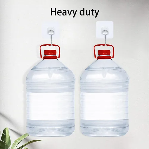 Miniatura 6 de Aynoo Ganchos adhesivos, ganchos de toalla para colgar calcomanías de pared resistentes, 10 paquetes, 13 libras (máx.)