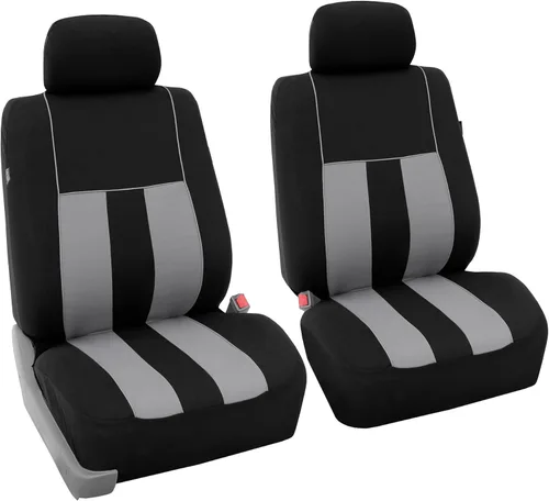 Miniatura 38 de FH Group - Juego completo de fundas para asientos de auto con rayas llamativas, ajuste universal para asientos delanteros de respaldo bajo, Verde