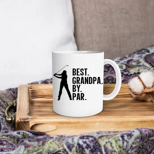 Miniatura 4 de Taza de café Best Grandpa By Par, Día del Padre, Navidad, cumpleaños, regalos para abuelo, golfista taza de café de 11 onzas