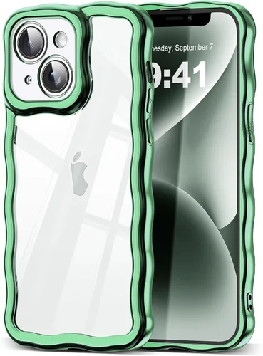 Miniatura 95 de SKYLMW Compatible con iPhone 6s Plus/6 Plus Case de 5.5", Linda Kawaii Marco Ondulado Rizado Forma de Marco Funda de Silicona Suave Resistente a
