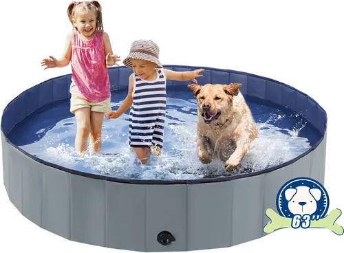 Miniatura 15 de Eooqi Piscina plegable para perros, bañera portátil para mascotas y piscina infantil, bañera plegable para cachorros, perros pequeños, medianos