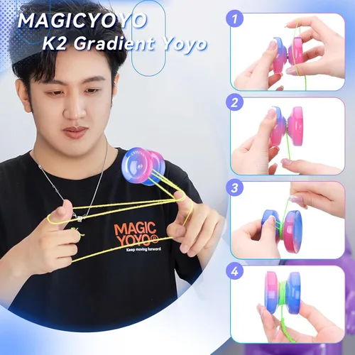Miniatura 7 de Magicyoyo K2 - Yoyo de cristal para niños principiantes, Yoyo sensible con rodamiento no sensible para reemplazo, Yo-yo de plástico profesional