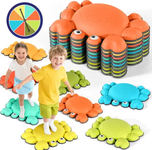Miniatura 11 de TOPNEW Piedras de paso para niños, piedras de equilibrio antideslizantes para promover las habilidades de coordinación de los niños, carreras