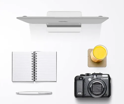 Miniatura 2 de Soporte vertical para laptop para escritorio [ajustable] Base de aluminio resistente para todas las computadoras portátiles (hasta 20.3 pulgadas)