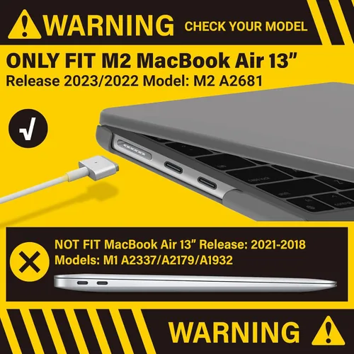 Miniatura 31 de IBENZER Funda para MacBook Air de 13 pulgadas 2026 2025 2024 2023 2022 M4 A3240 M3 A3113 M2 A2681, funda rígida con cubierta de teclado ScreenFilm