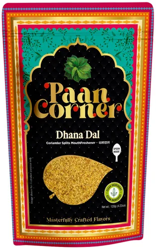 Paan Corner Dhana Dal - Ambientador bucal con cilantro, 4.23 onzas, vegano