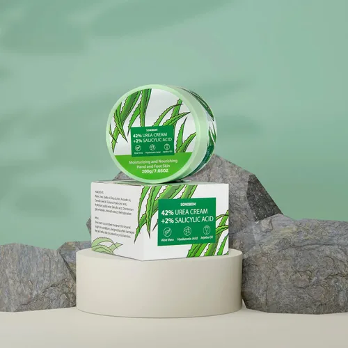 Miniatura 7 de Crema de urea 42 por ciento para pies, 7.0 onzas, 2% ácido salicílico, aloe vera, ácido hialurónico, crema hidratante profundamente para pies secos