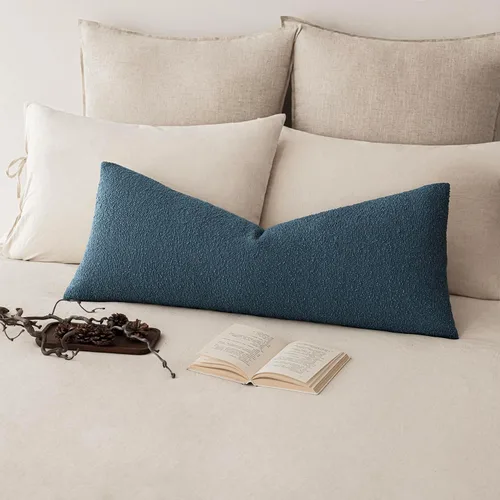 Miniatura 60 de Foindtower Fundas de almohada decorativas con textura de boucle, fundas de almohada sólidas, neutrales, suaves y acogedoras para silla, sofá