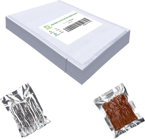 Miniatura 10 de CANLENPK - Bolsas de sellado al vacío de 6 x 8 pulgadas, parte trasera negra y parte delantera transparente, bolsa de almacenamiento de alimentos