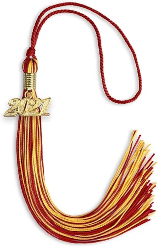 Miniatura 299 de Endea Graduation - Borla de doble color mixto con fecha dorada (negro/dorado antiguo, 2021)