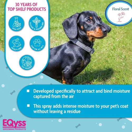 Miniatura 4 de EQyss Premier Pet Spray hidrata y acondiciona para una piel y un pelaje saludables, no graso, repele el polvo y la suciedad, ideal para perros