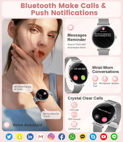 Miniatura 2 de LIGE Smart Watch for Women, 1.43" AMOLED Screen Smartwatch with Answer/Make Call for iOS/Android, Fitness Tracker with 120+ Sport Modes