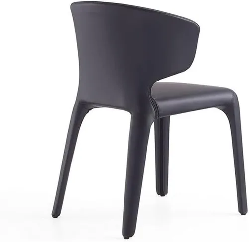 Miniatura 6 de Manhattan Comfort Conrad - Sillas de comedor modernas de mediados de siglo, muebles de cocina tapizados de tweed con respaldo contorneado, acolchado