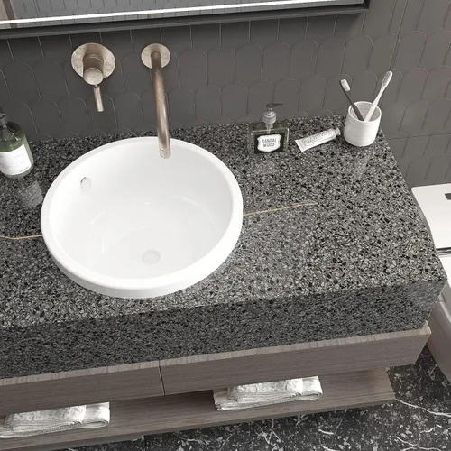 Miniatura 3 de VEELIKE Papel de contacto de granito de 15.7 x 118 pulgadas para encimeras de cocina, papel de contacto de mármol impermeable para despegar y pegar