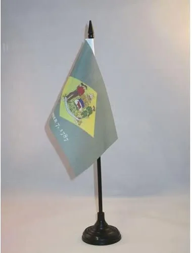 Miniatura 40 de Bandera de mesa de Colorado de 4 x 6 pulgadas, bandera de escritorio del estado de Colorado de EE. UU., 5.9 x 3.9 in, palo y base de plástico negro