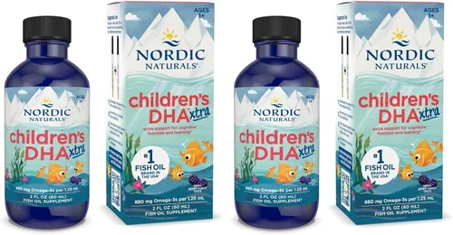 Nordic Naturals DHA Xtra para niños, ponche de bayas - 2 onzas para niños - 880 mg de Omega-3 totales con EPA y DHA - Función cognitiva e