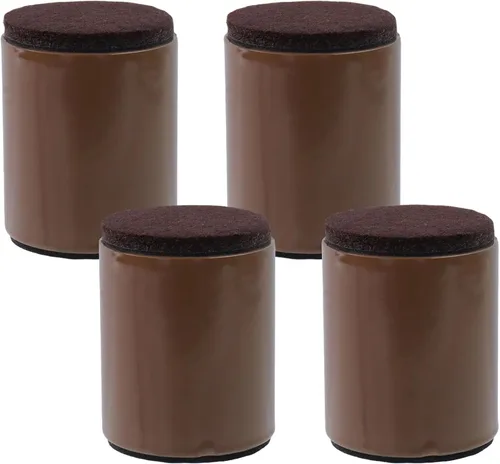 Miniatura 6 de Elevador cuadrado de acero para muebles, 4 piezas, color negro, altura de elevación de 1.97 a 2.75 pulgadas, se ajusta a patas de 1.5 pulgadas