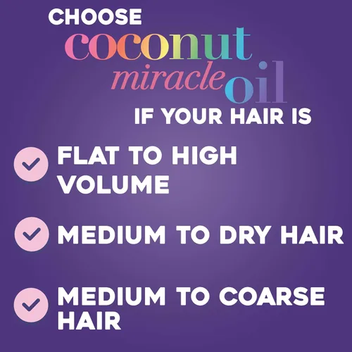 Miniatura 3 de OGX Remedio Extra Fuerte Contra Daños + Acondicionador de Aceite Milagroso de Coco para Cabello Seco, Encrespado o Grueso, Acondicionador Hidratante