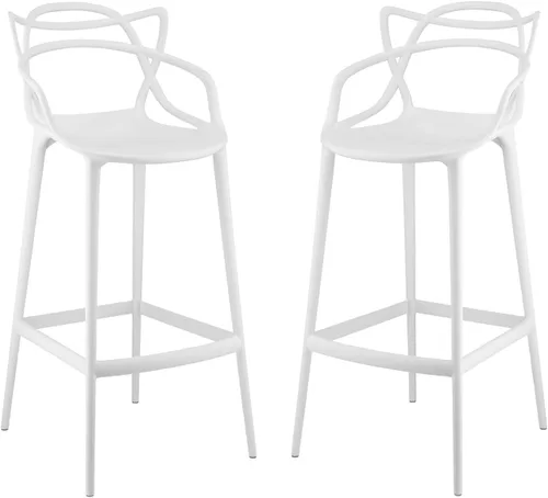 Miniatura 6 de Modway Enredado moderno moldeado plástico dos sillas de comedor en verde