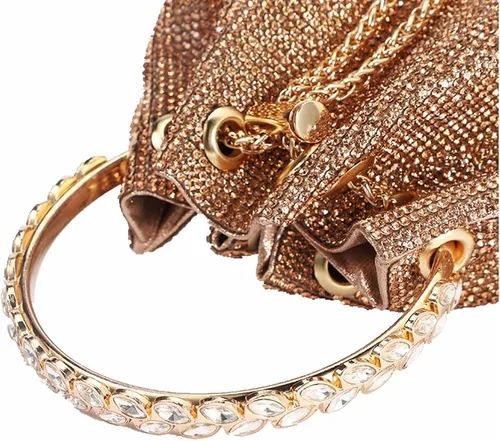 Miniatura 5 de DJBM Bolso de mano con diamantes completos para mujer, bolso de mano con diamantes de imitación, bolso de mano para mujer, fiesta, graduación