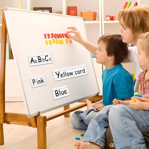 Miniatura 7 de Tiras magnéticas cortables de 3 pulgadas x 12 pies, tiras magnéticas para profesores, rollo de cinta magnética blanca para aula, oficina, hogar