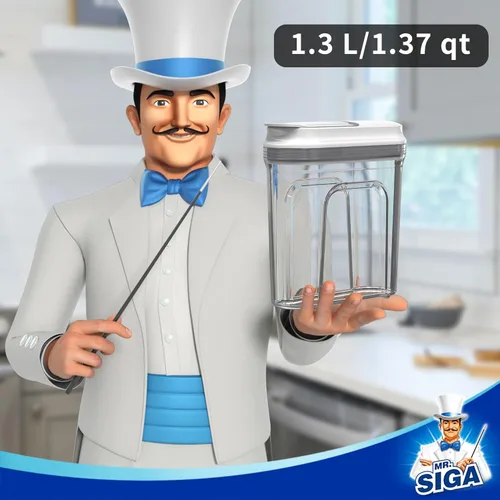 Miniatura 2 de MR.SIGA - Juego de dispensadores herméticos para cereales, contenedores de almacenamiento para productos secos, nueces, frijoles, aperitivos, sin