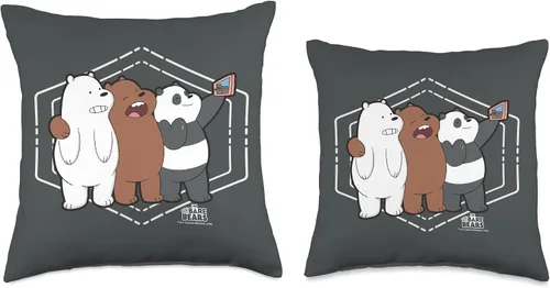 Miniatura 3 de We Bare Bears - Almohada para selfie, 18.0 x 18.0 in, multicolor