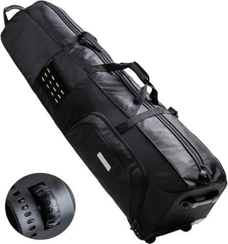 Bolsa de viaje de golf con ruedas - Funda de golf Oxford resistente aprobada por aerolíneas para clubes, carrito y bolsa de soporte, cubierta