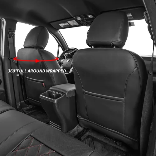 Miniatura 6 de coverdream Fundas de asiento de cuero impermeables 4Runner de ajuste personalizado para Toyota 4Runner 2010-2024 (5 plazas), cobertura completa