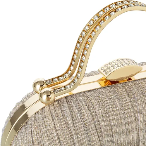 Miniatura 6 de YYW Bolso de noche para mujer, embrague de boda con cadena y bolsos de noche