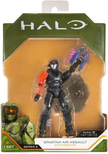 Halo Infinite World of Halo - Figuras de 4 pulgadas, colección 1 2 3 (elige figura) (asalto aéreo espartano)