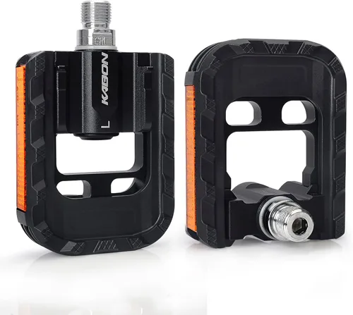 KABON Pedales de bicicleta plegables, pedales plegables de bicicleta con aluminio, pedales de ciclismo antideslizantes universales de 9/16 pulgadas
