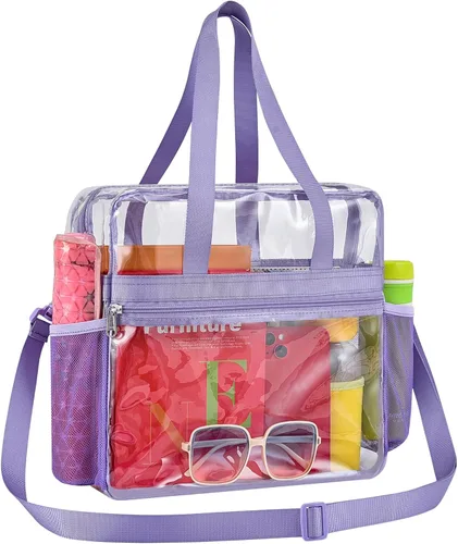 Miniatura 20 de Paxiland Clear Bag for Stadium Events, 12x6x12 inches Tote Bag with Detachable Reinforced Strap for Sports Concert and Work