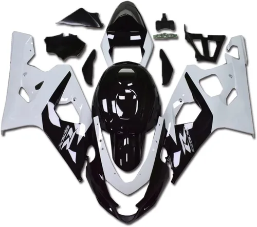 Miniatura 5 de Carenado completo de plástico blanco brillante para Suzuki 2004 2005 GSXR 600 750 inyección ABS nuevo Aftermarket Kit Kit de carrocería 04 05 10